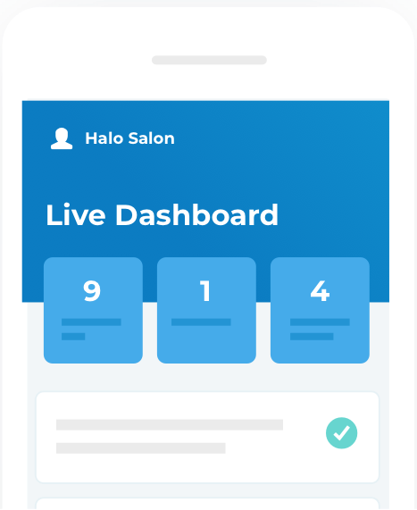 Live dashboard design example