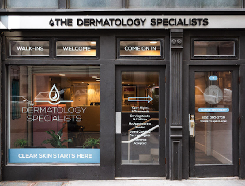 The Dermatology Specialists practice storefront